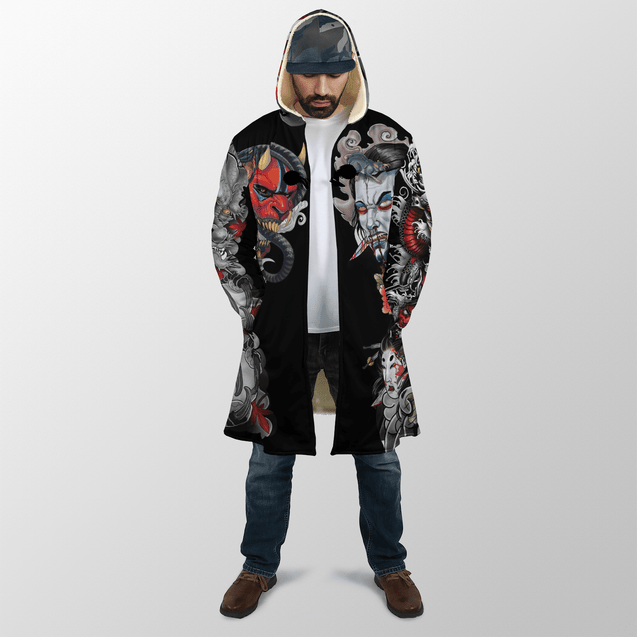 Japanese Samurai Tattoo 3D Over Printed Unisex Hoodie ML