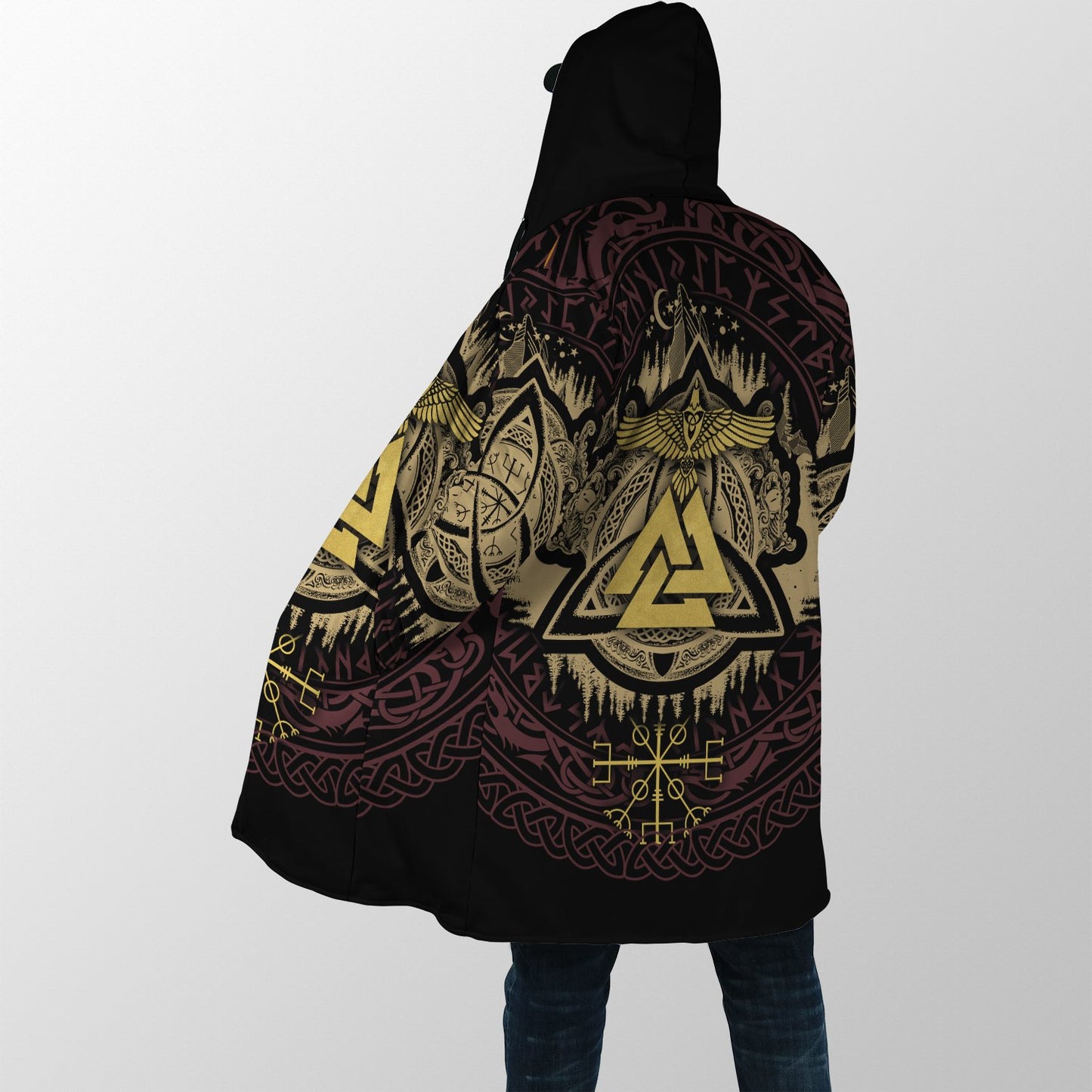 Valknut Viking All Over-ALL OVER PRINT HOODIES-HP Arts-Hoodie-S-Vibe Cosy™