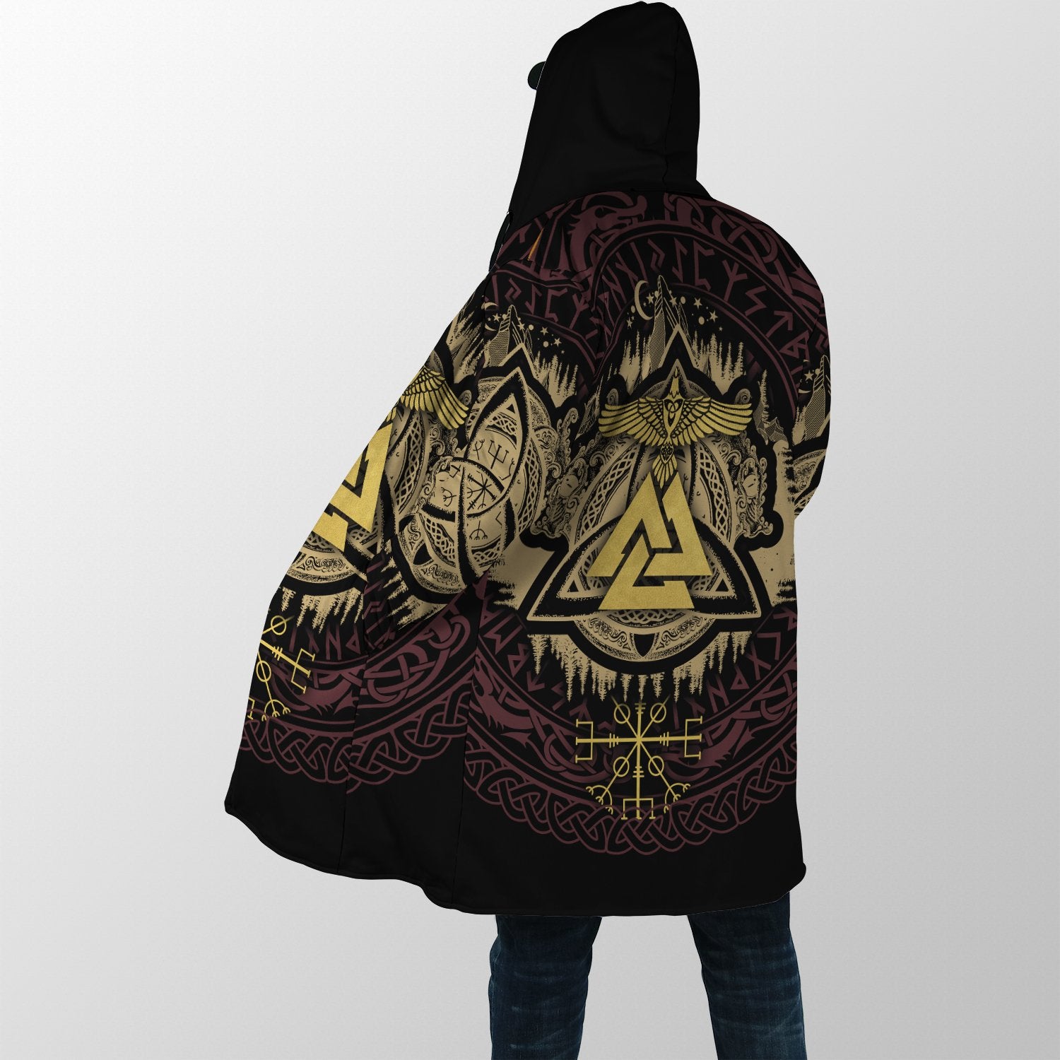 Valknut Viking All Over-ALL OVER PRINT HOODIES-HP Arts-Hoodie-S-Vibe Cosy™