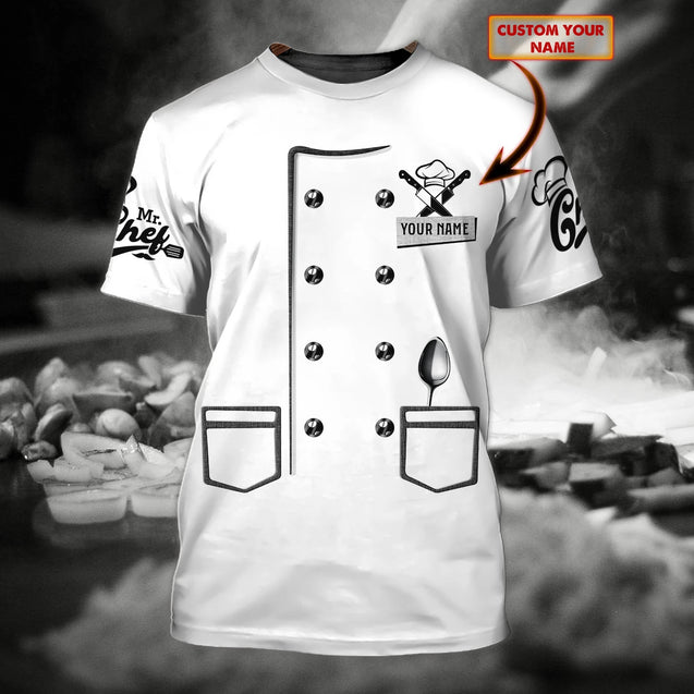 Custom Name Master Chef 3D All Over Printed Unisex Shirts