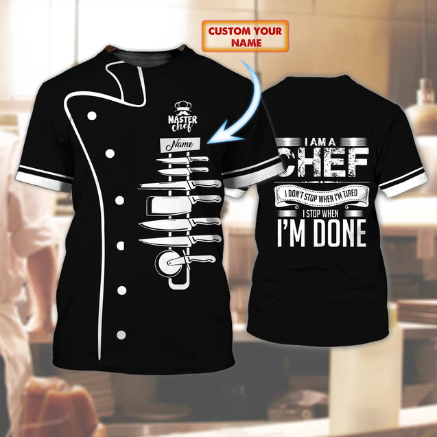 Custom Name Master Chef 3D All Over Printed Unisex Shirts