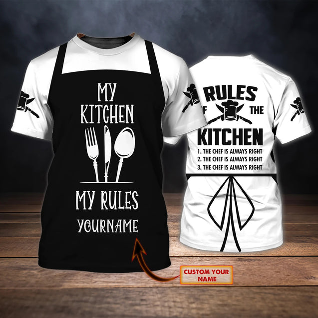 Customized Name Master Chef 3D All Over Printed Unisex Shirts