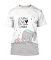 3D All Over Print Love Mother Elephant Shirt and short for man and women PL-Apparel-PL8386-T-shirt-S-Vibe Cosy™