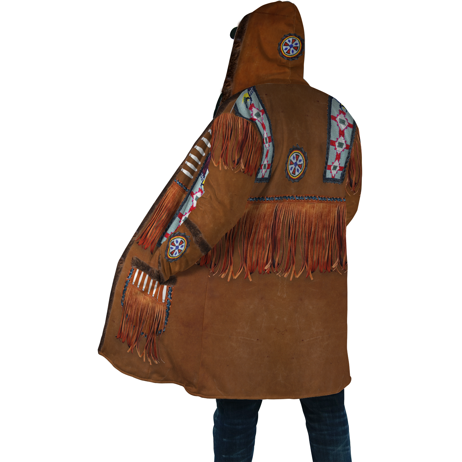 Native Cowboy Jacket No5 Cosplay 3D Over Printed Unisex Deluxe Hoodie ML
