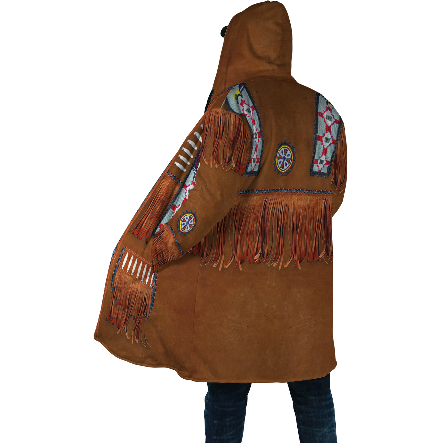 Native Cowboy Jacket No1 Cosplay 3D Over Printed Unisex Deluxe Hoodie ML
