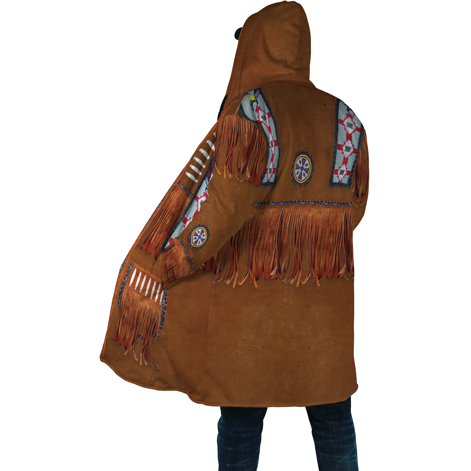 Native Cowboy Jacket No1 Cosplay 3D Over Printed Unisex Deluxe Hoodie ML