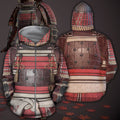 3D All Over Printed Samurai Armor Tops-Apparel-HP Arts-ZIPPED HOODIE-S-Vibe Cosy™