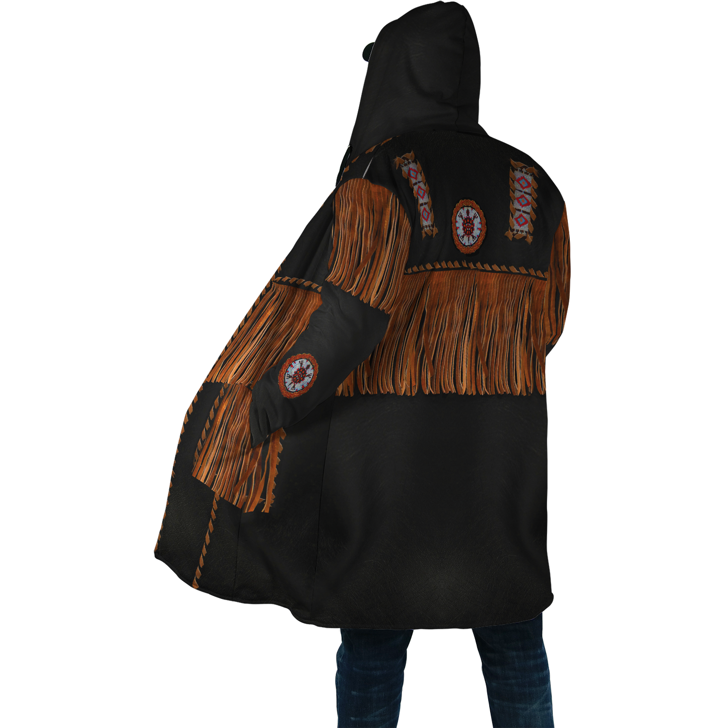 Native Cowboy Jacket No2 Cosplay 3D Over Printed Unisex Deluxe Hoodie ML