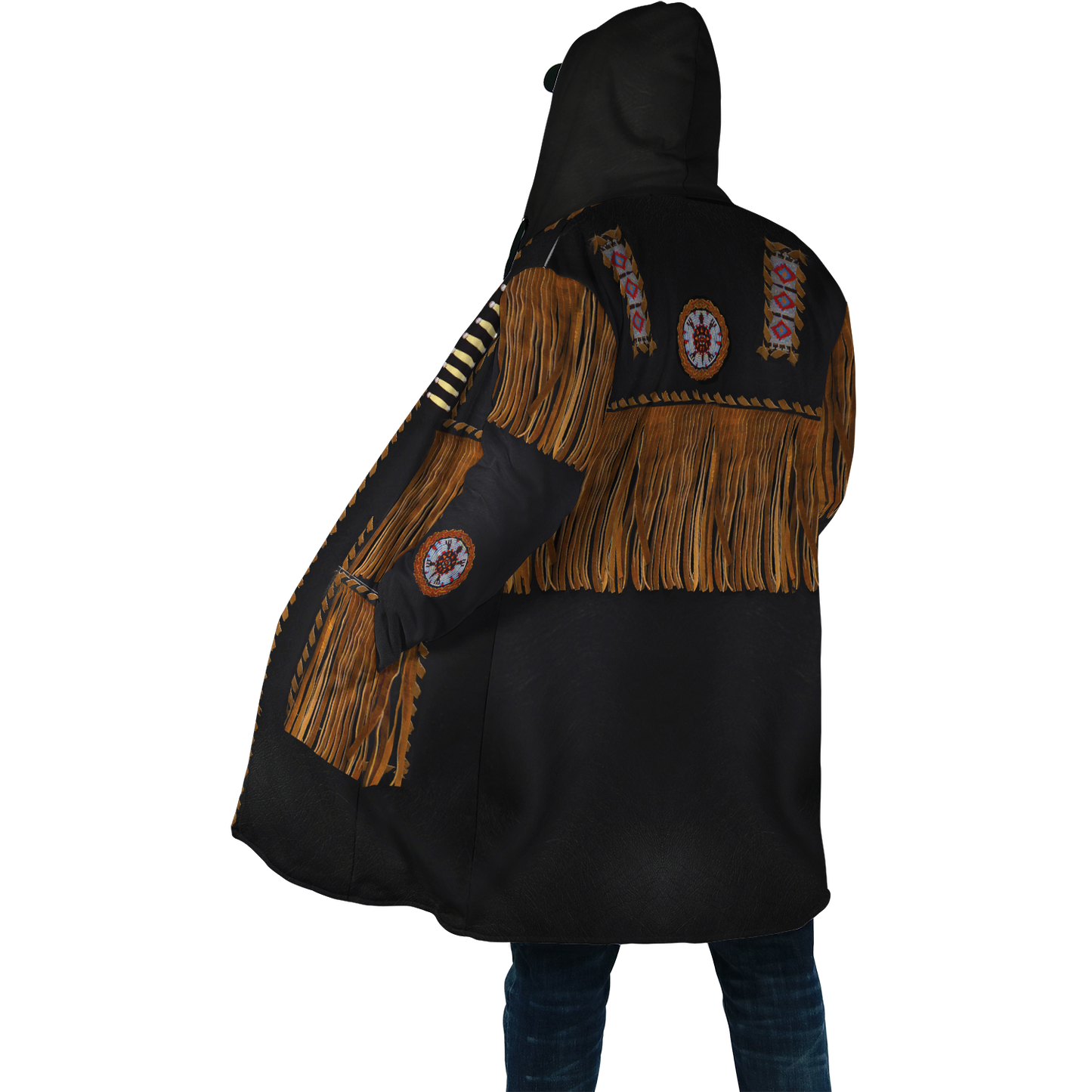 Native Cowboy Jacket No3 Cosplay 3D Over Printed Unisex Deluxe Hoodie