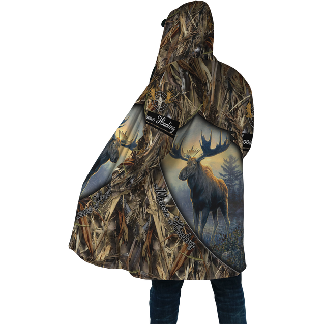 Moose Hunting 3D Over Printed Unisex Deluxe Hoodie