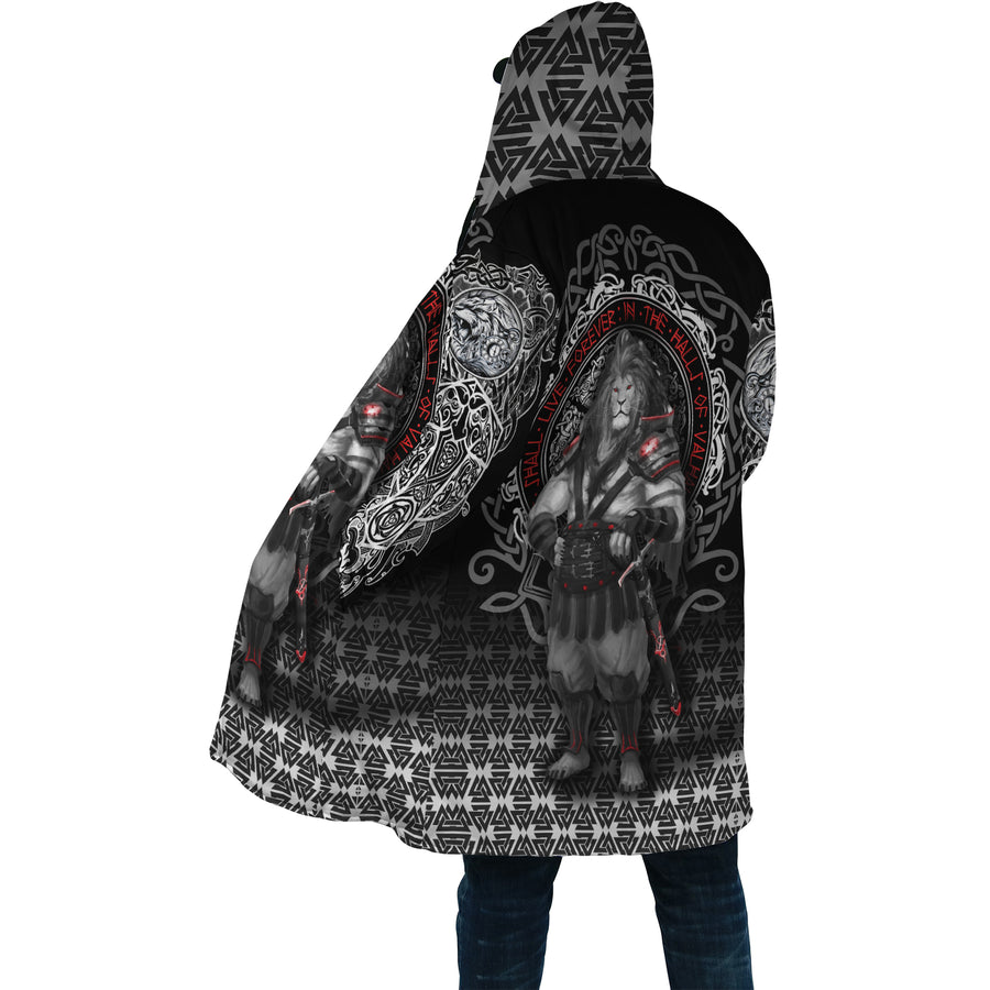 Lion Warrior 3D All Over Printed Zipped Cloak For Men and Women