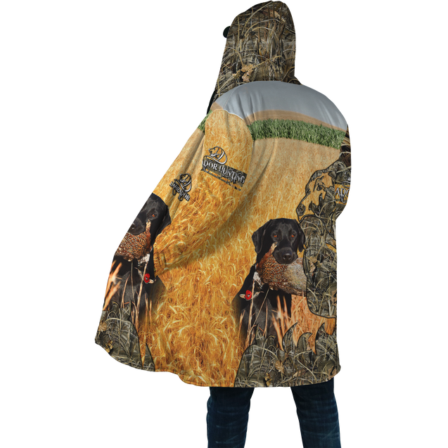 Labrador Hunting Camo 3D Over Printed Unisex Deluxe Hoodie ML