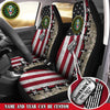 Custom name US Veteran 3D design print car seat covers Proud Military