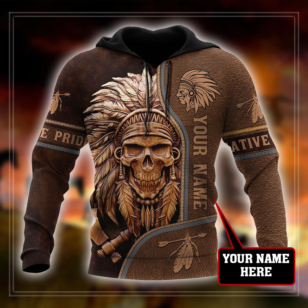 Customize Name Native American 3D All Over Printed Unisex Shirt