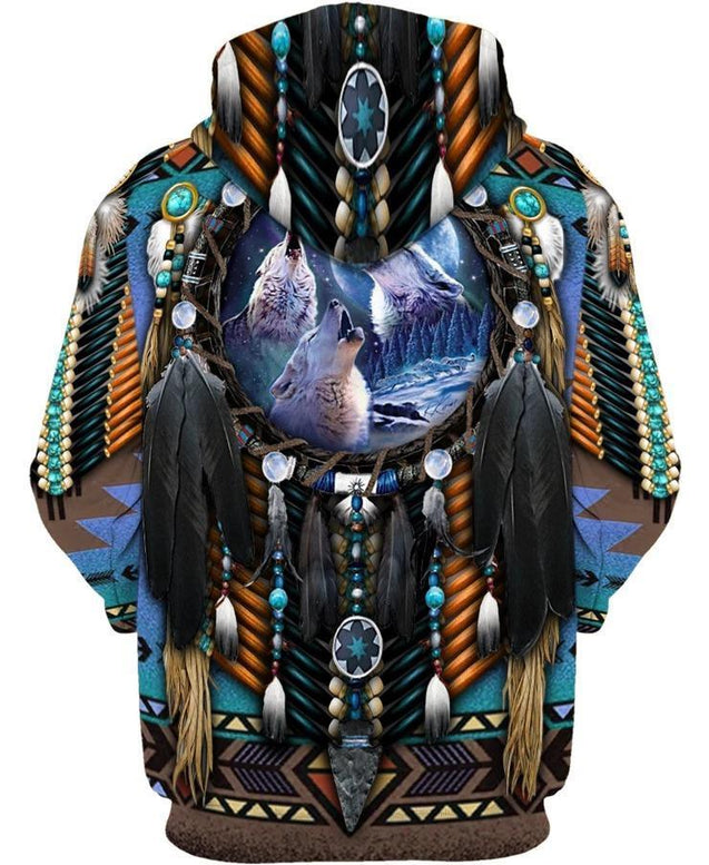 Wolf 3D All Over Printed Shirts For Men and Women TT100802-Apparel-TT-Hoodie-S-Vibe Cosy™