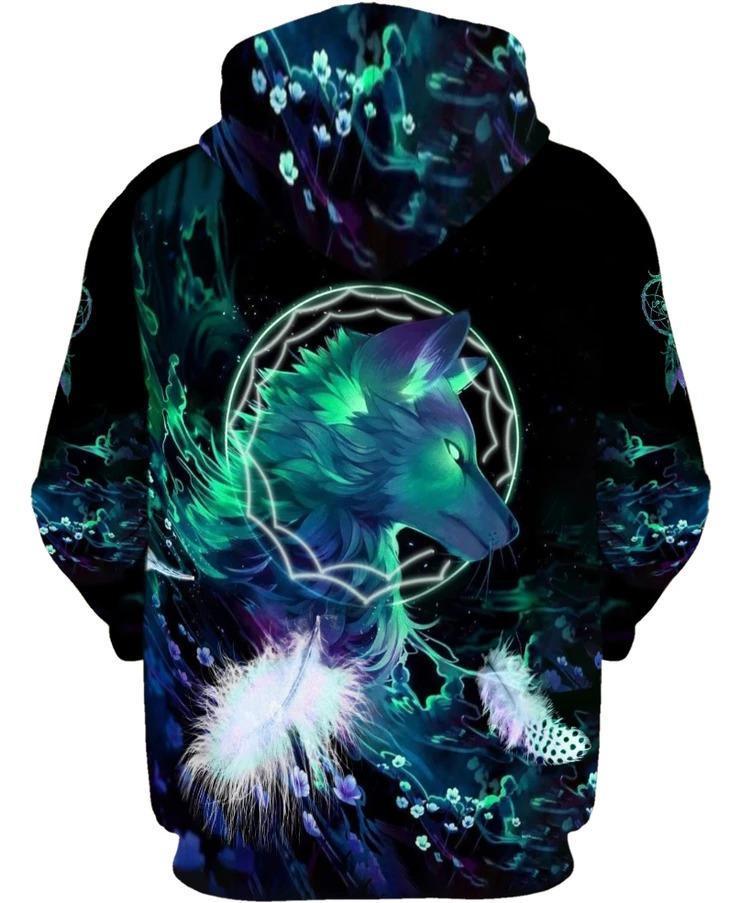 Wolf 3D All Over Printed Shirts For Men and Women TT100803-Apparel-TT-Hoodie-S-Vibe Cosy™