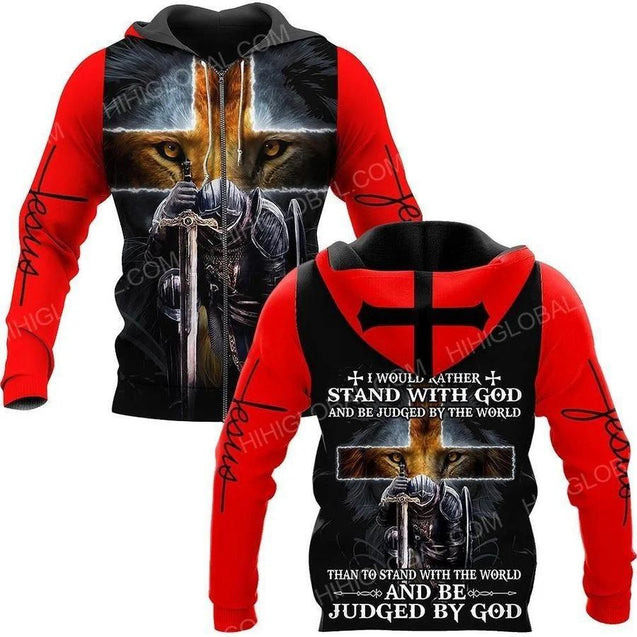 Stand With God 3D All Over Printed Shirts For Men and Women TA041612-Apparel-TA-Zipped Hoodie-S-Vibe Cosy™