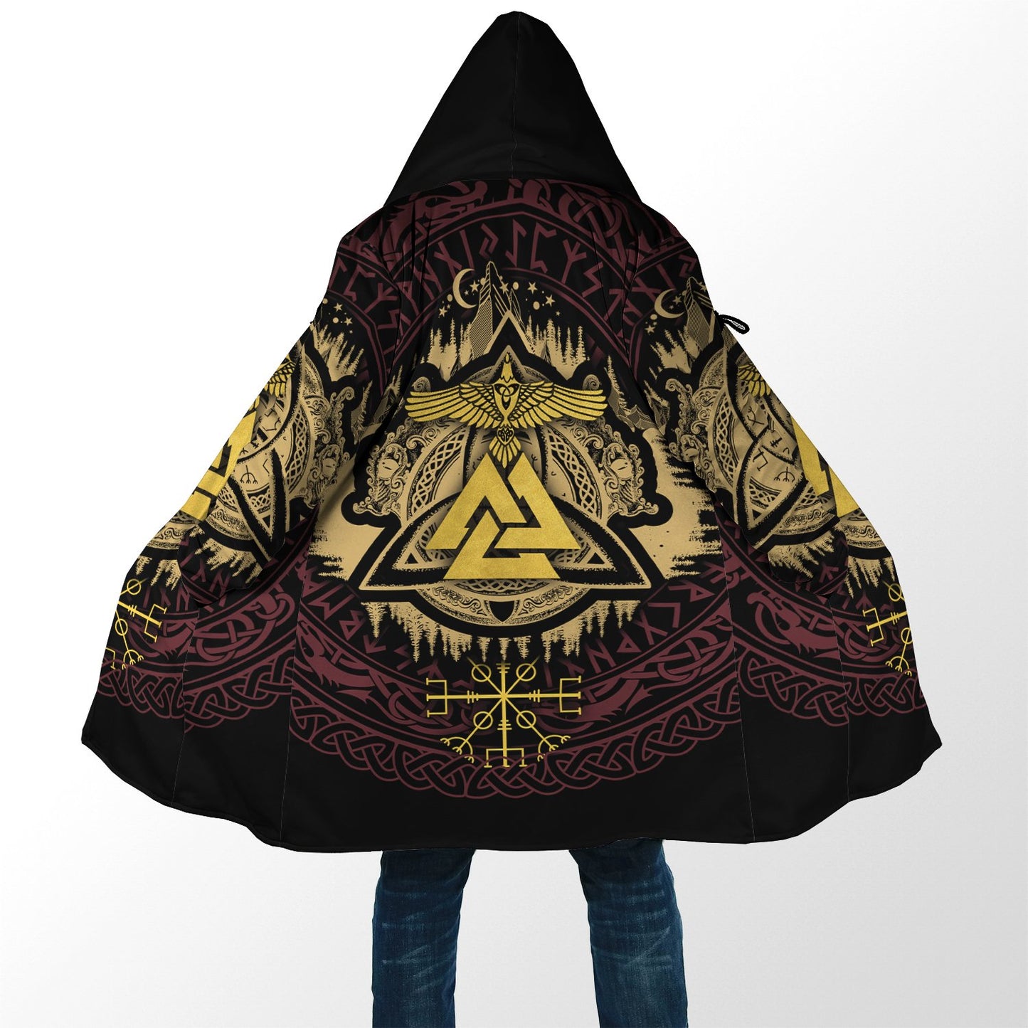 Valknut Viking All Over-ALL OVER PRINT HOODIES-HP Arts-Hoodie-S-Vibe Cosy™