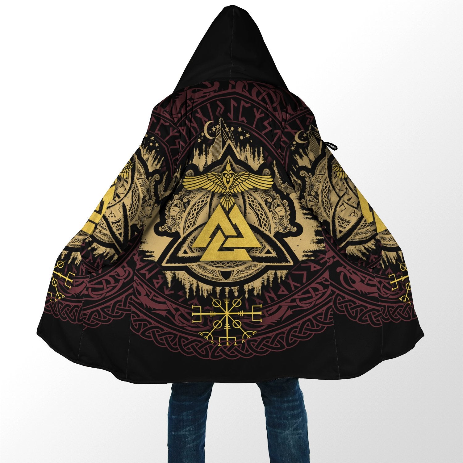 Valknut Viking All Over-ALL OVER PRINT HOODIES-HP Arts-Hoodie-S-Vibe Cosy™