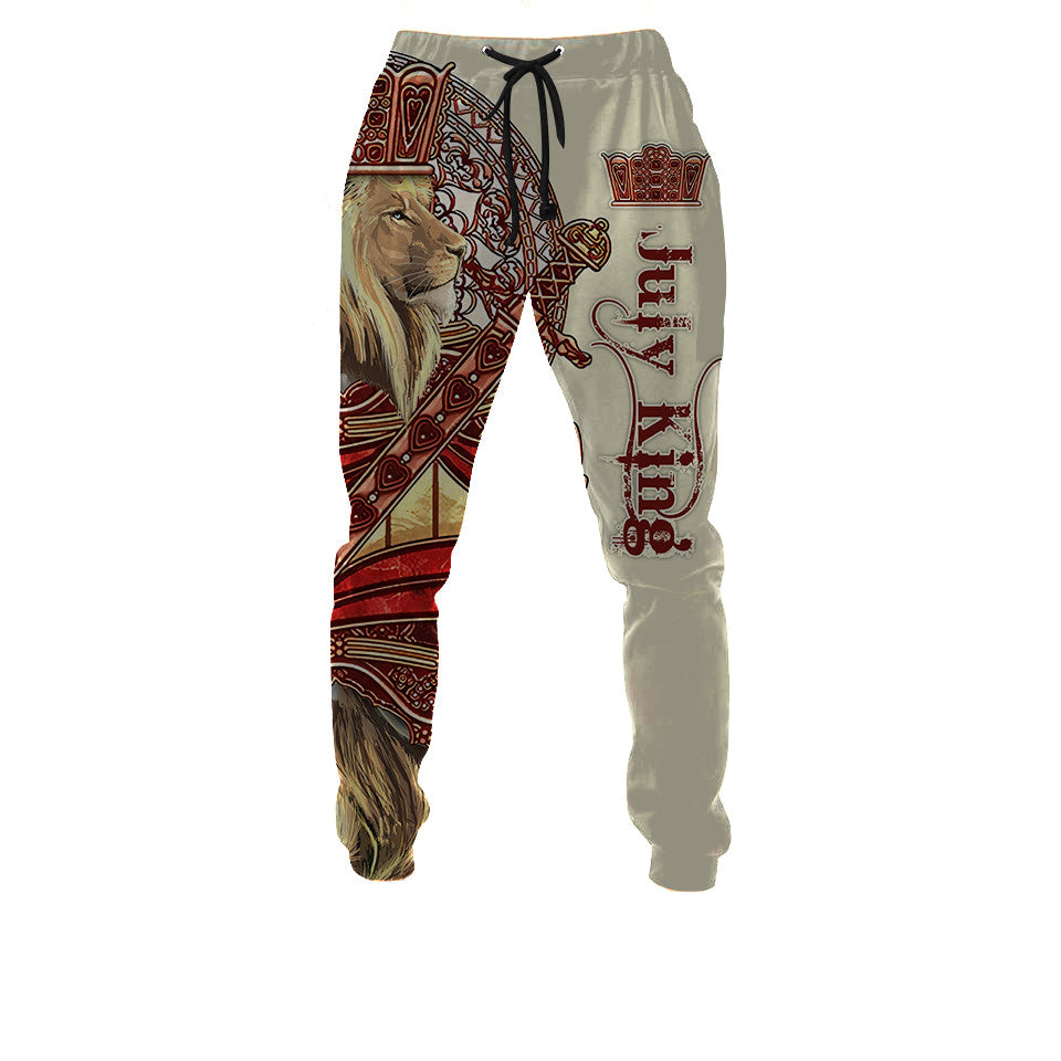 Custom Name July King Lion 3D All Over Printed Unisex Shirts