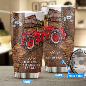 Personalized Name Farmer Stainless Steel Tumbler Love Farmer