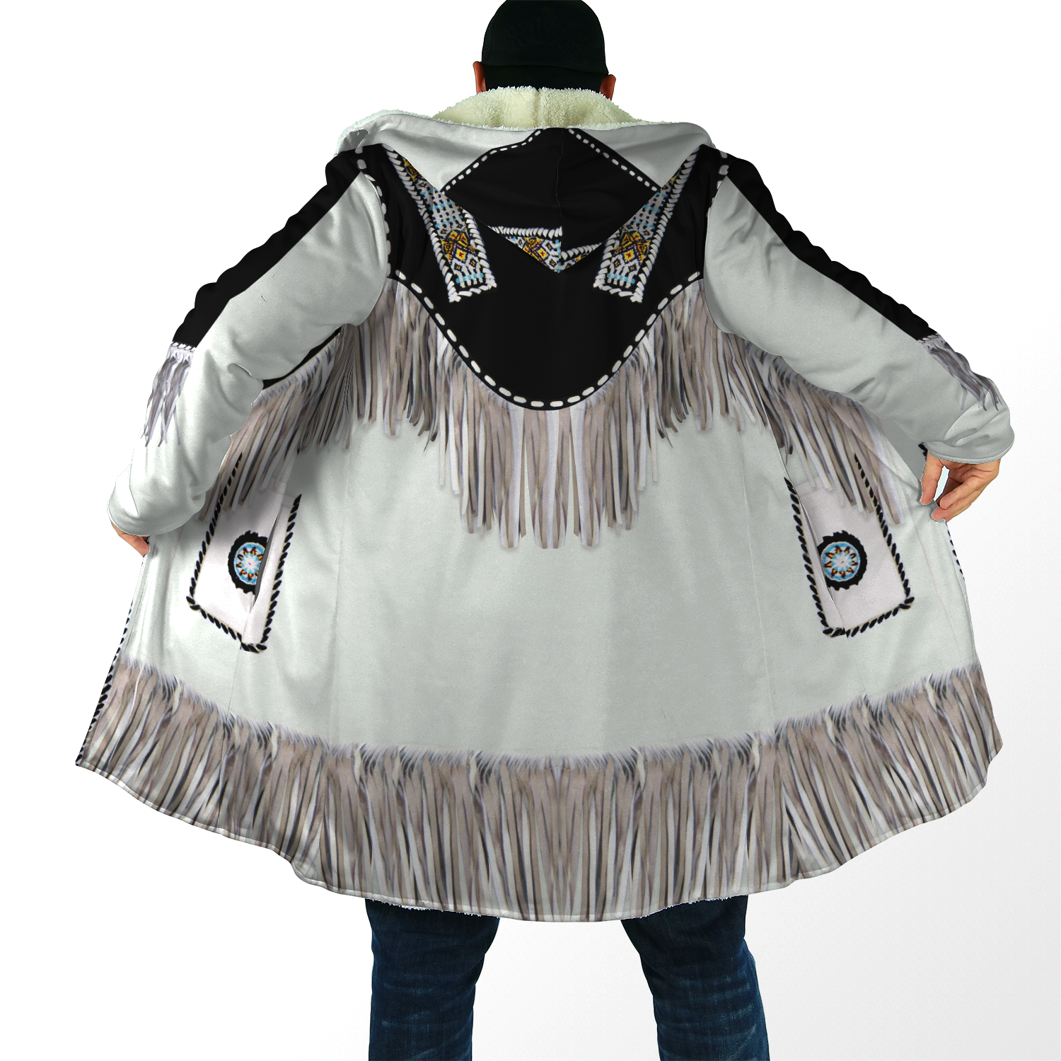 Native Cowboy Jacket No4 Cosplay 3D Over Printed Unisex Deluxe Hoodie ML