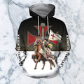 3D All Over Printed Knights Templar On Horseback-Apparel-HP Arts-Hoodie-S-Vibe Cosy™