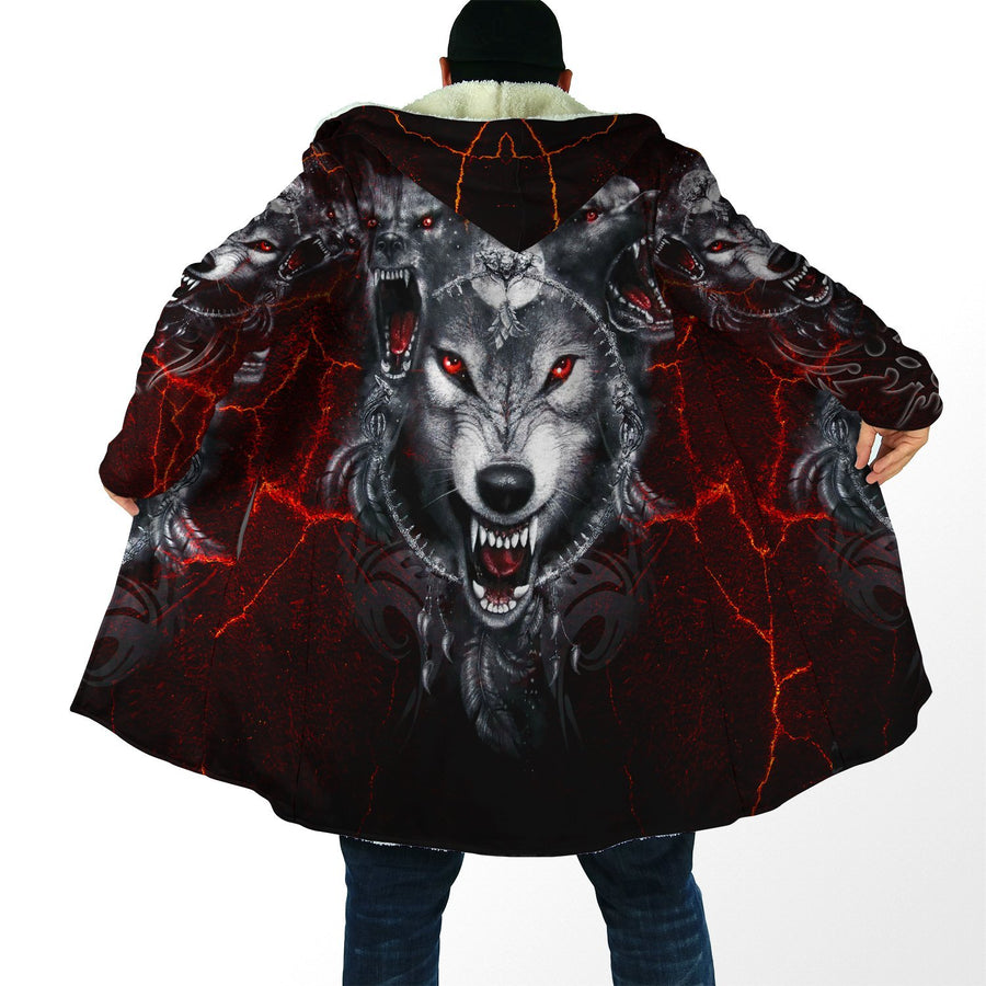 All Over Printed Wolf Cloak MEI09102003-MEI