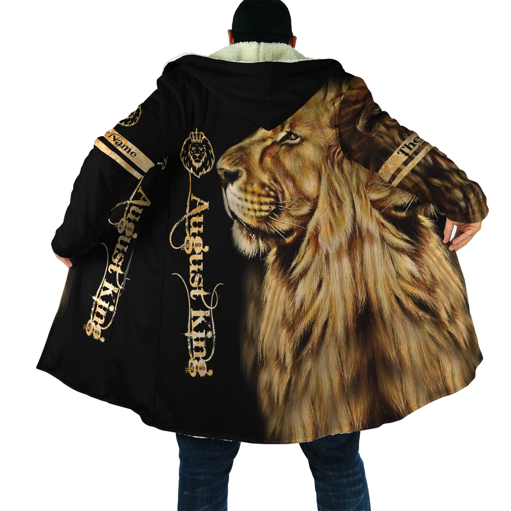Custom Name August King Lion 3D All Over Printed Unisex Shirt