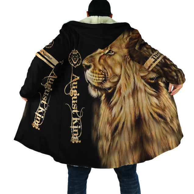 Custom Name August King Lion 3D All Over Printed Unisex Shirt