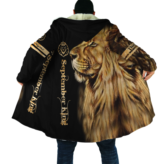 Custom Name September King Lion  3D All Over Printed Unisex Shirts