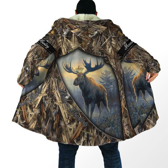 Moose Hunting 3D Over Printed Unisex Deluxe Hoodie