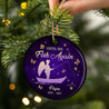 Personalized Memorial fishing Gift Purple Christmas Ornaments