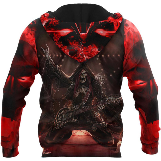 Music Skull 3D all over printed for man and women-Apparel-PL8386-Hoodie-S-Vibe Cosy™