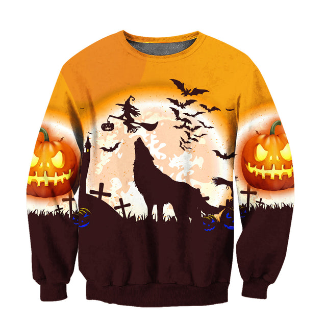 Halloween Wolf 3D All Over Printed Unisex Shirts No 02