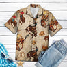 Bull Riding Tropical Hawaii Shirt Cowboy