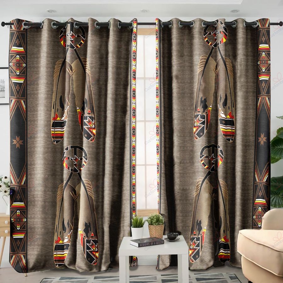 Native American Pattern 3D All Over Printed Window Curtains