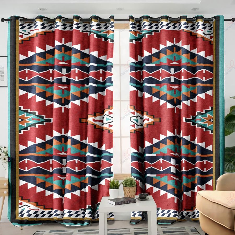 Native American Pattern 3D All Over Printed Window Curtains