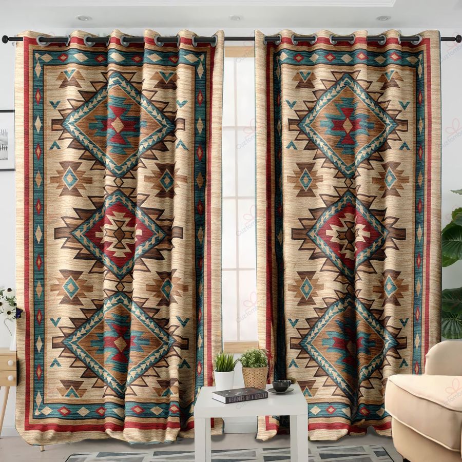 Native American Pattern 3D All Over Printed Window Curtains