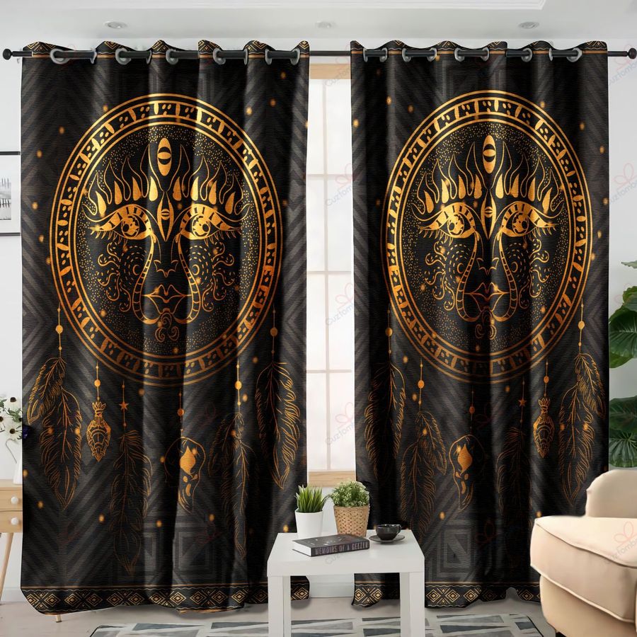 Native American Pattern 3D All Over Printed Window Curtains