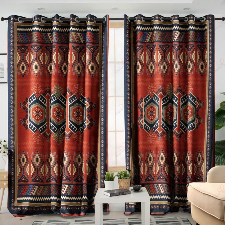 Native American Pattern 3D All Over Printed Window Curtains