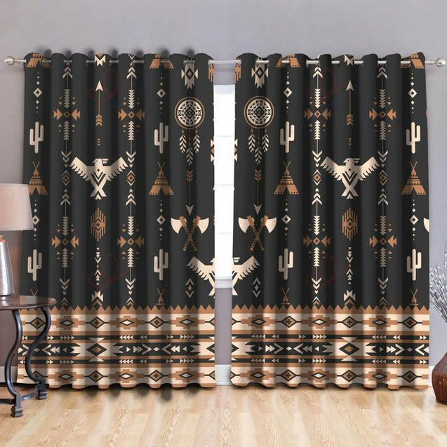 Native American Pattern 3D All Over Printed Window Curtains