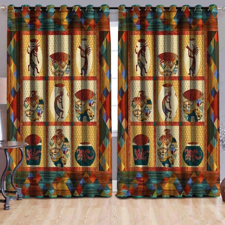 Native American Pattern 3D All Over Printed Window Curtains