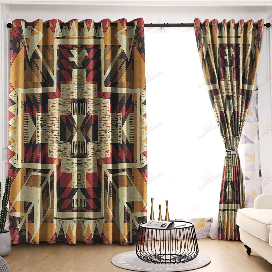 Native American Pattern 3D All Over Printed Window Curtains