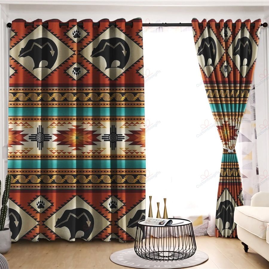 Native American Pattern 3D All Over Printed Window Curtains