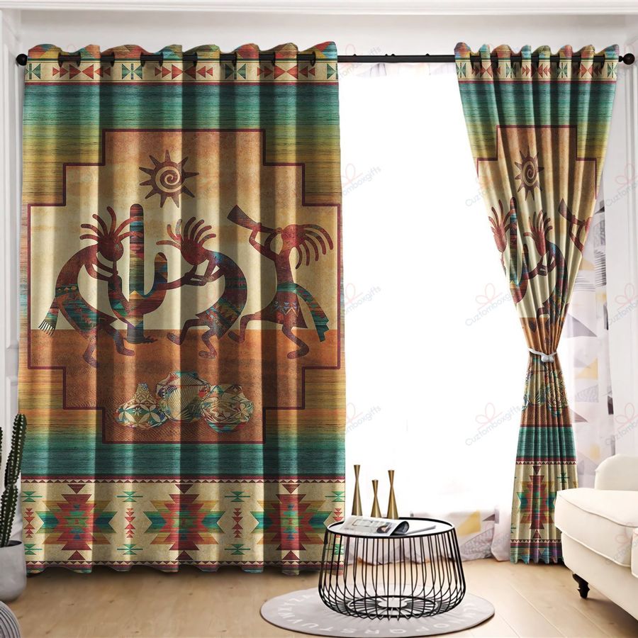 Native American Pattern 3D All Over Printed Window Curtains