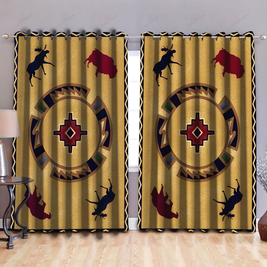 Native American Pattern 3D All Over Printed Window Curtains