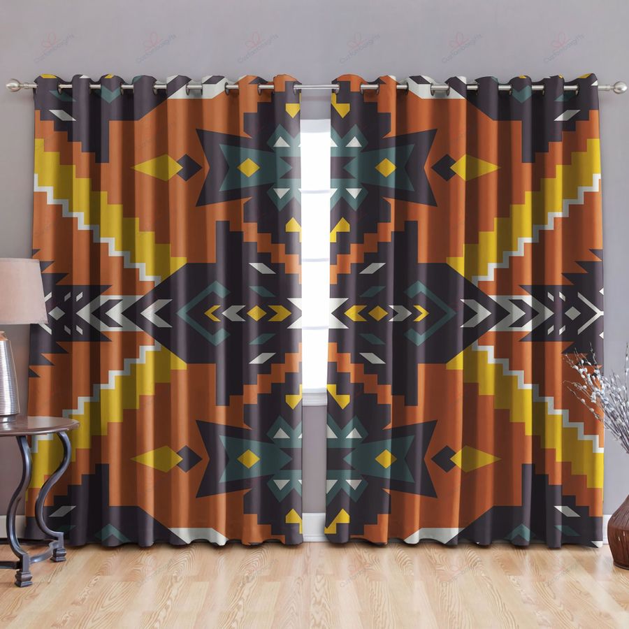 Native American Pattern 3D All Over Printed Window Curtains