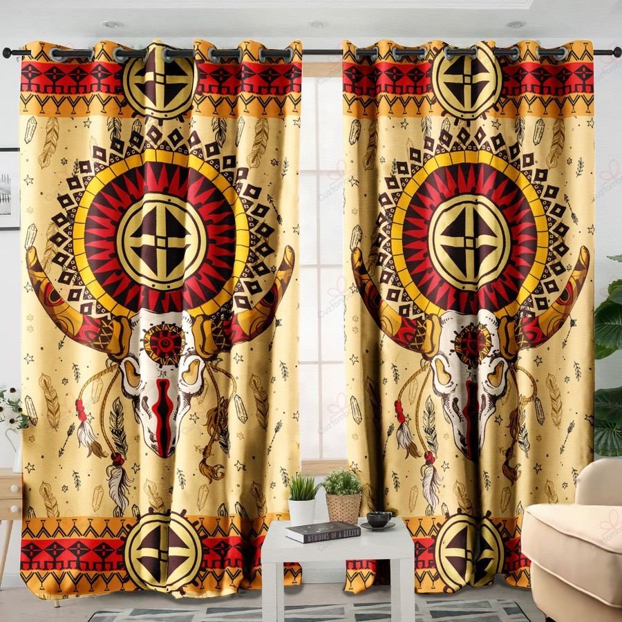 Native American Pattern 3D All Over Printed Window Curtains