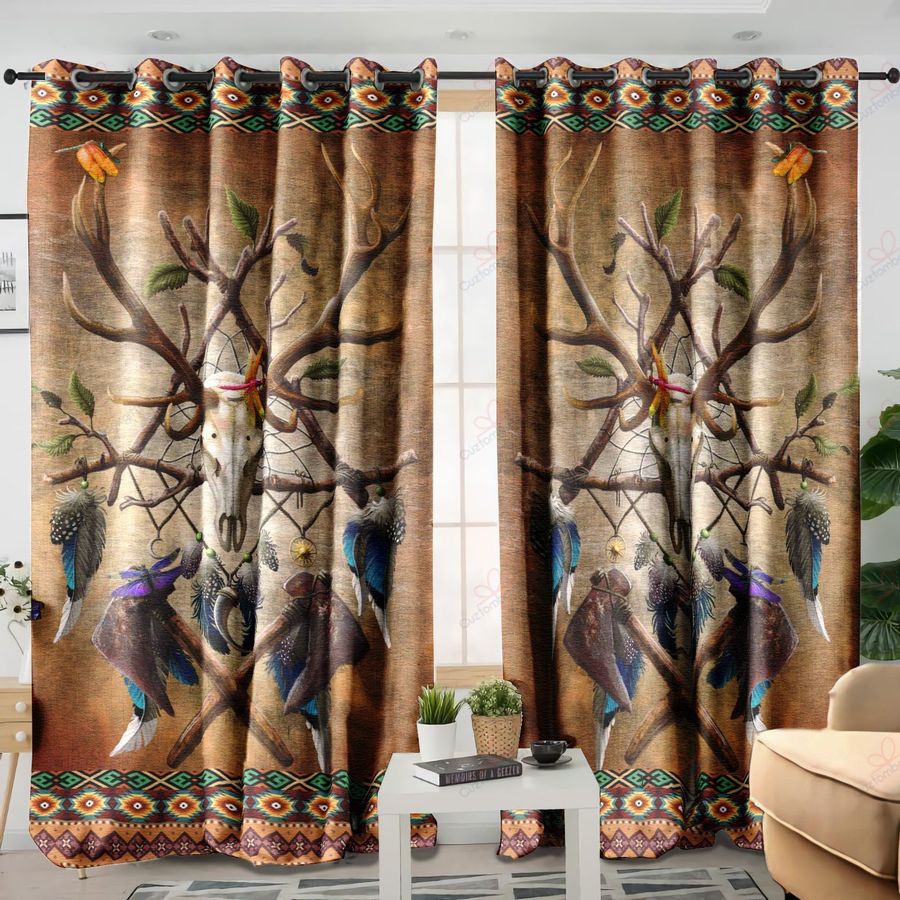 Native American Pattern 3D All Over Printed Window Curtains